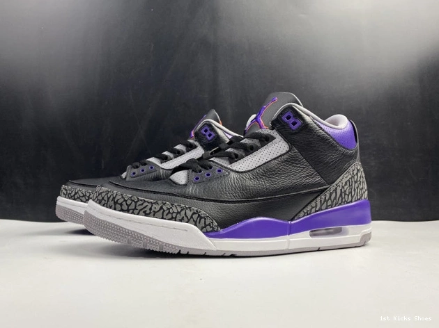1st Kicks CT8532 Air 3 Purple Jordan 050 Black Court Retro 0709